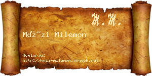 Mázi Milemon névjegykártya
